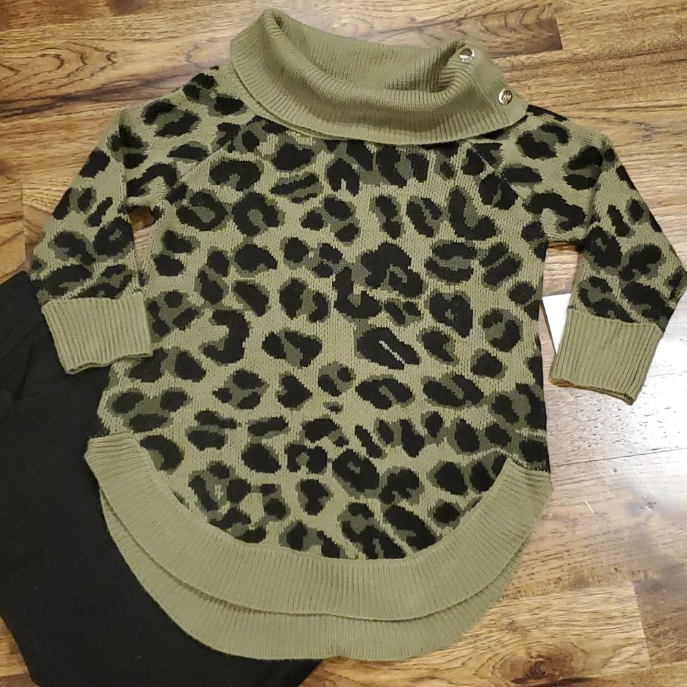 Womens 89th + Madison cheetah print sweater size S